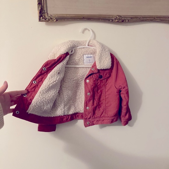 Old Navy Sherpa Lined Corduroy Toddler Jacket - Picture 3 of 5